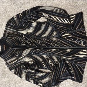 Animal print zip jacket